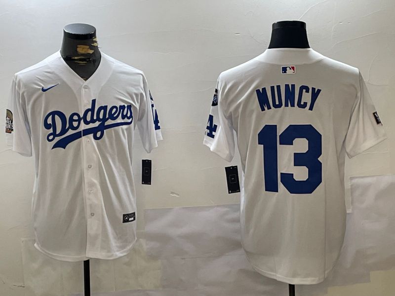 Men Los Angeles Dodgers #13 Muncy White Game 2024 Nike MLB Jersey style 1120->los angeles dodgers->MLB Jersey